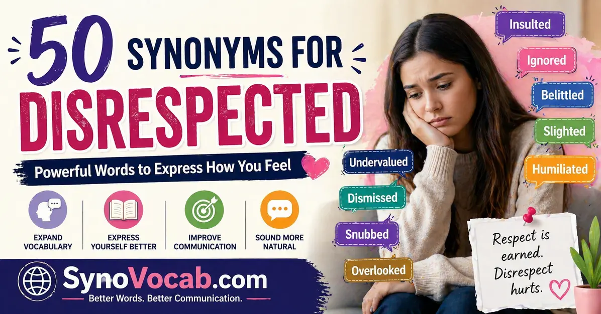 Synonyms for Disrespected