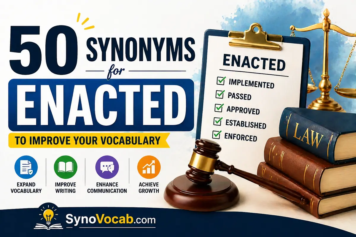 Synonyms for Enacted