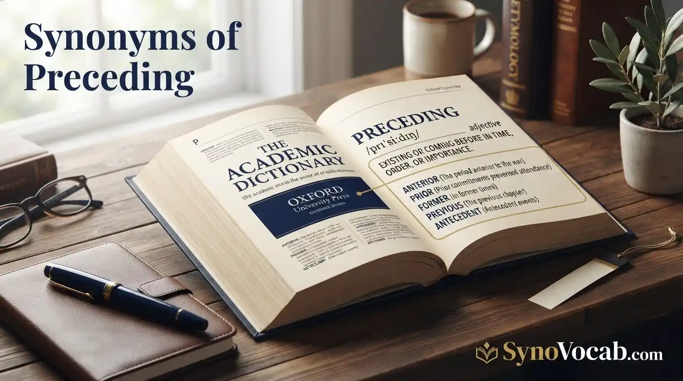Synonyms of Preceding