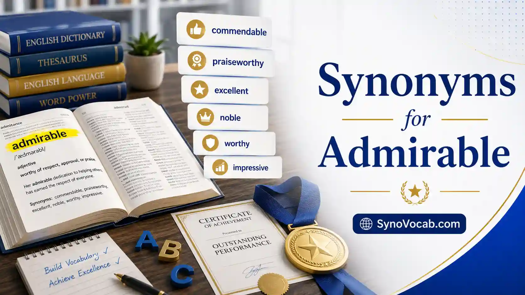 Synonyms for Admirable