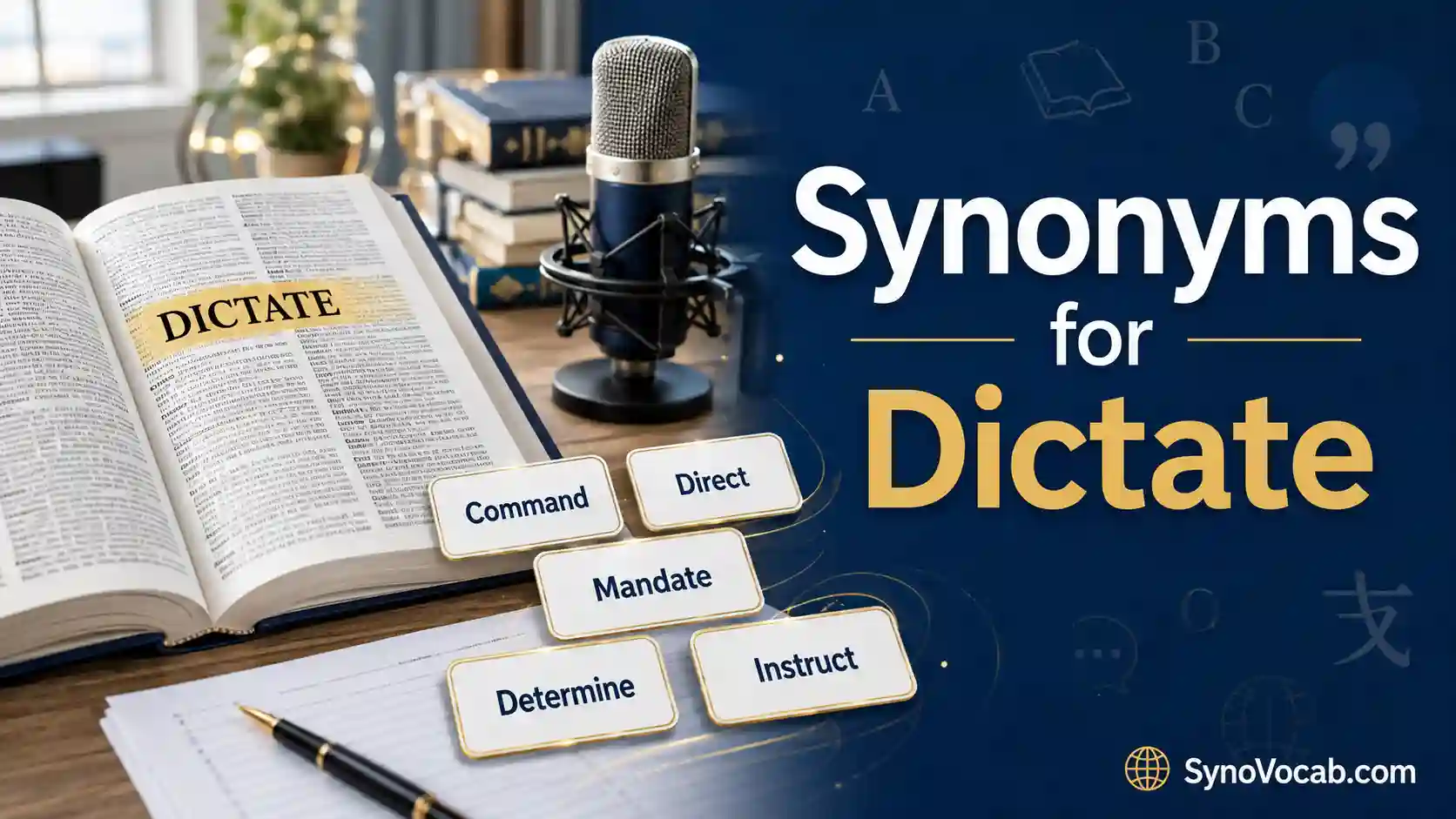 Synonyms for Dictate
