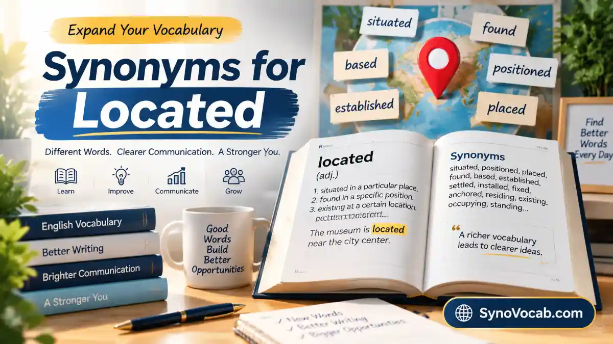 Synonyms for Located