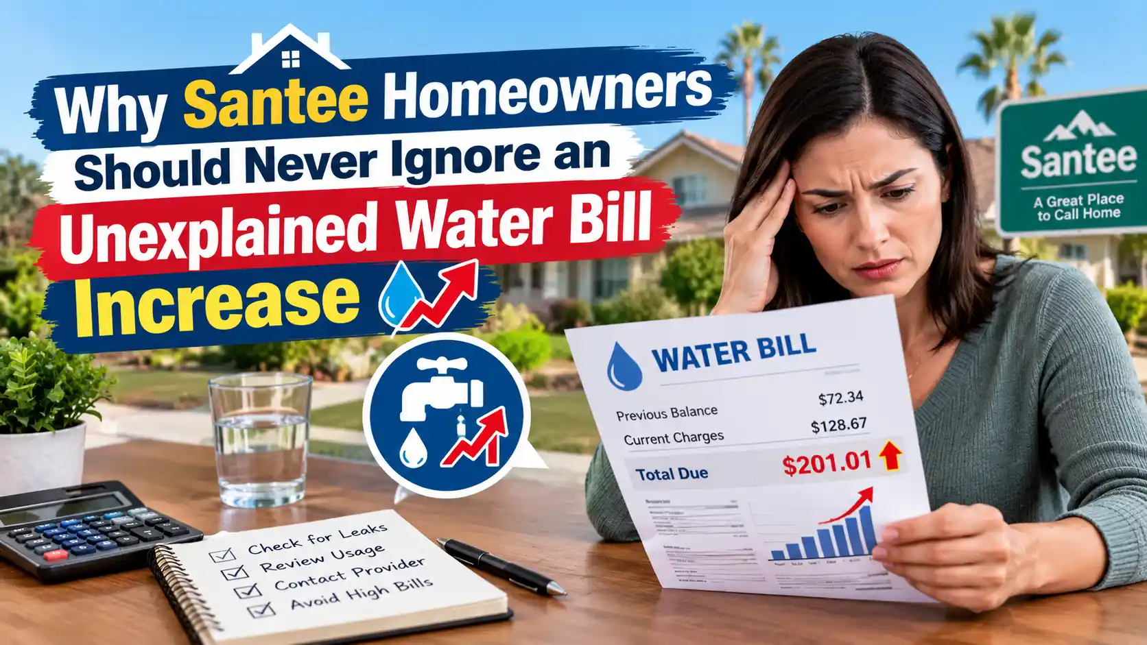 Why Santee Homeowners Should Never Ignore an Unexplained Water Bill Increase