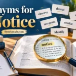 Synonyms for Notice