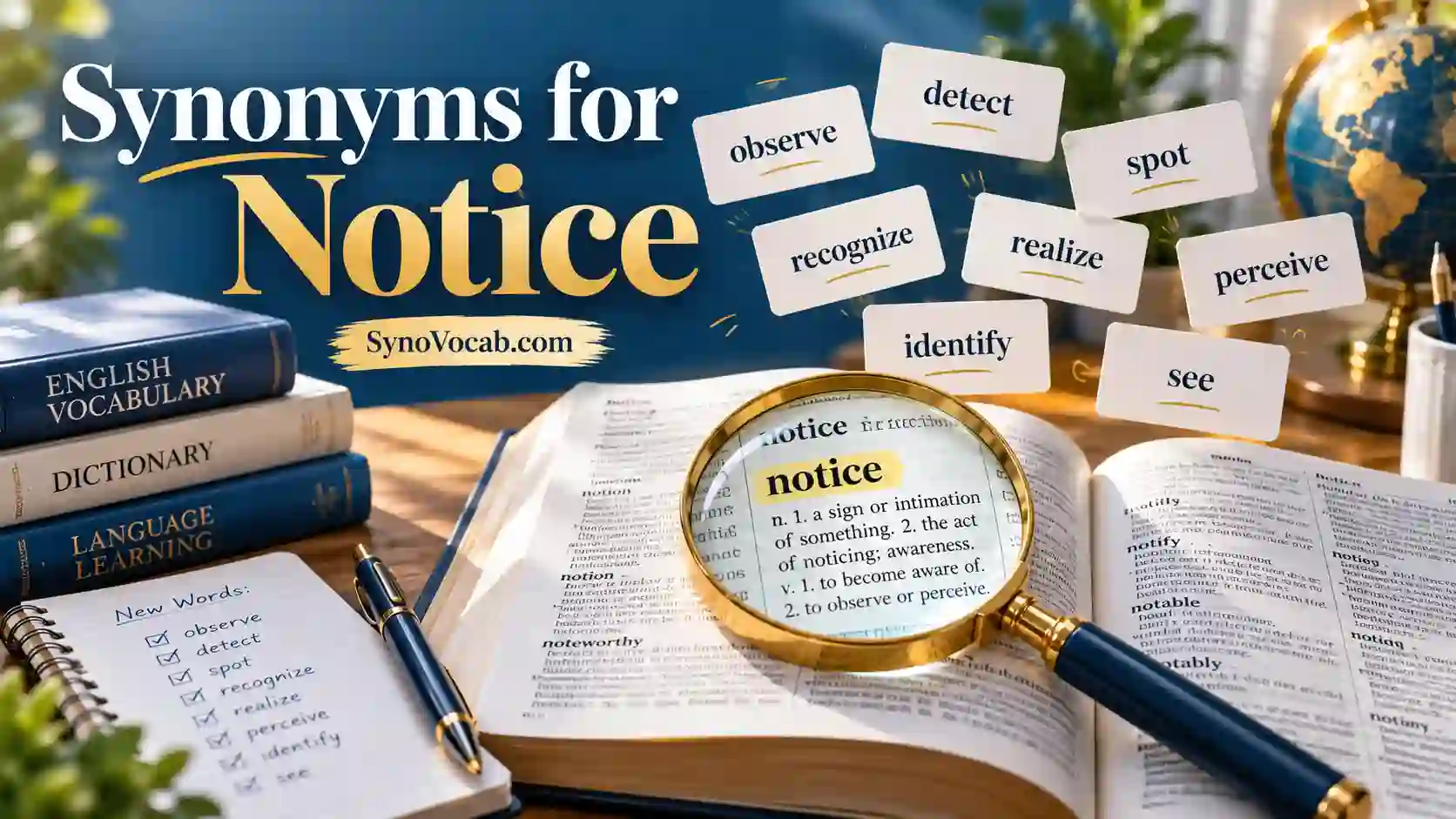 Synonyms for Notice