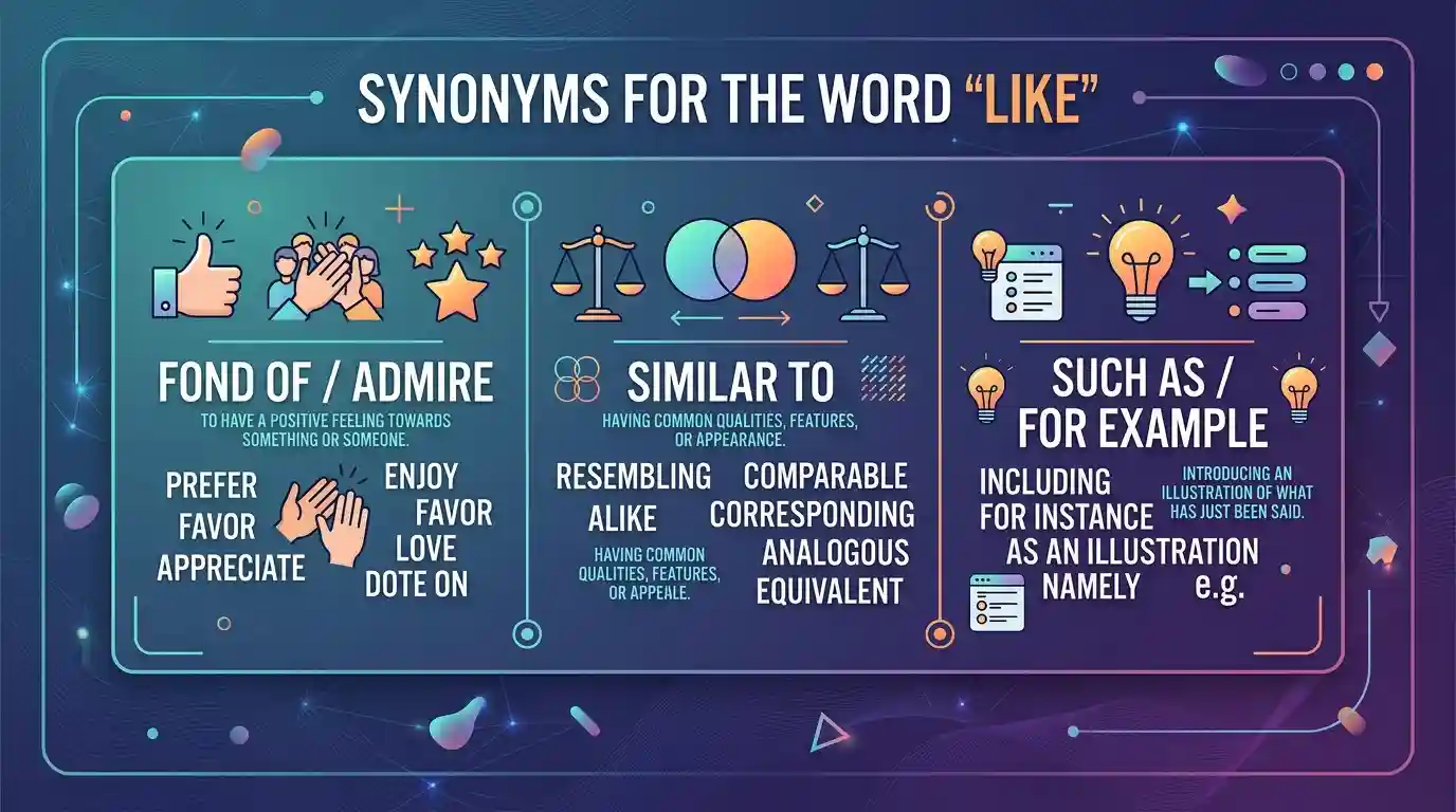 what is a synonym for like